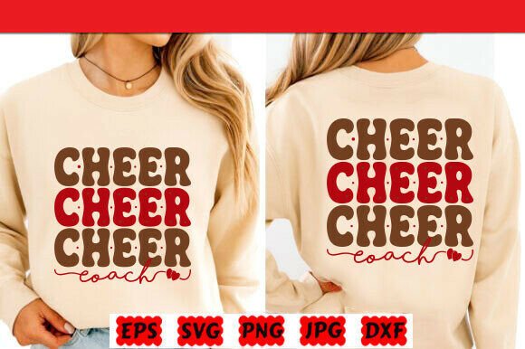 Cheer Coach SVG & Cheerleader PNG Graphics for T-Shirt Designs