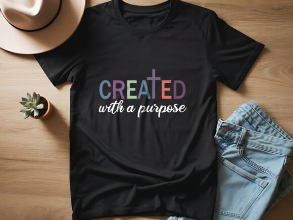 Created with Purpose Cross SVG: Graphics for T-Shirt Designs