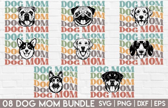 Dog Mom SVG PNG Bundle: Graphics for T-Shirt Designs