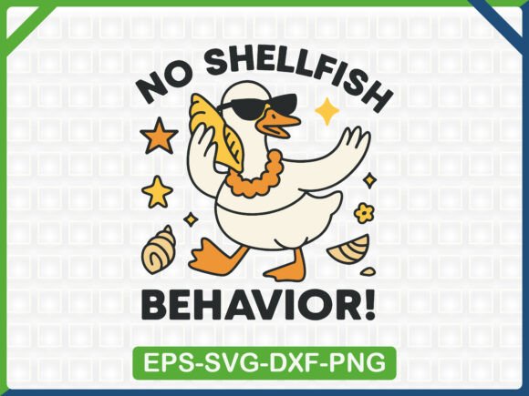 No Shellfish Behavior SVG T-Shirt Graphics