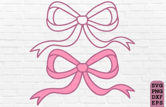 Ribbon Coquette Bow PNG SVG Clipart for T-Shirt Designs & Graphics
