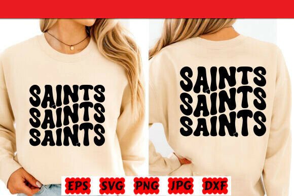 Saints Varsity Black SVG: Graphics for Bold T-Shirt Designs