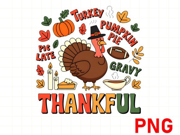 Thanksgiving Turkey PNG T-Shirt Graphics